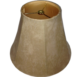 Faux Leather Empire Lampshade with Gold Fabric  Lining