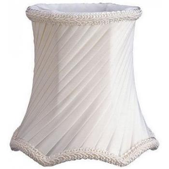 Bell Scallop Bottom Polyesterd Swirl Pleat Chandelier Lampshade with Fabric Lining