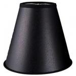 Black Empire Hard Back Parchment Lampshade with Silver Lining